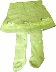 Punčocháče dětské se sukýnkou - MYŠKY zelené - vel.80-86 - obrázek 1