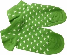 Ponožky dětské kotníkové - HVĚZDIČKY zelené - vel.19-21 (obuv 30-32) - obrázek 1