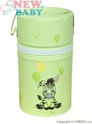 Termoobal na malé lahve - MINI JUMBO ZEBRA zelený - obrázek 1