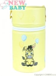 Termoobal na malé lahve - MINI JUMBO ZEBRA žlutý - obrázek 1