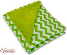 Deka do autosedačky oboustranná - VZOR CIK-CAK se zelenou - 100x100cm - obrázek 2
