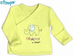 Košilka kojenecká bavlna - SLONÍK limetka - vel.62 - obrázek 1