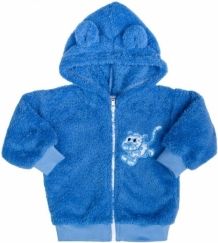 Kabátek/Bundička kojenecká lama - LEOPARDÍK modrá - vel.74 - obrázek 1