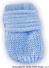 Rukavice kojenecké dvojité - PLETENINA modré - vel.0-6měs. - obrázek 1