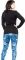 Legíny těhotenské dlouhé - VZOR JEANS modré - Be MaaMaa velikost L/XL - obrázek 3