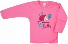 Košilka kojenecká bavlna - JEŽEČEK růžová - vel.62 - obrázek 1