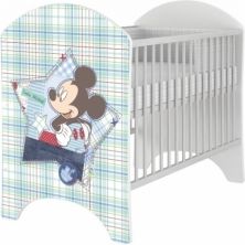 Postýlka dřevěná borovice - MICKEY bílá - Disney - obrázek 1