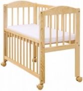 Postýlka dřevěná MINI k posteli rodičů - BABY borovice přírodní 90x41cm - Scarlett - obrázek 1