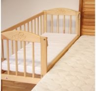 Postýlka dřevěná MINI k posteli rodičů - BABY borovice přírodní 90x41cm - Scarlett - obrázek 2