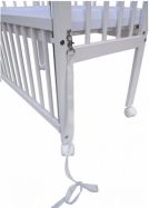 Postýlka dřevěná MINI k posteli rodičů - BABY borovice bílá 90x41cm - Scarlett - obrázek 3