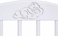 Postýlka dřevěná MINI k posteli rodičů - BABY borovice bílá 90x41cm - Scarlett - obrázek 4