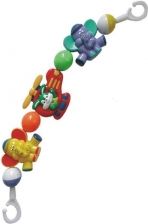 Hračka na kočár - řetěz plastový - SLONI A ZAJÍČEK - BabyMix - obrázek 1