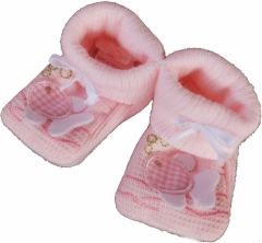 Capáčky kojenecké pletenina - VELRYBA růžové - vel.0-3měs. - obrázek 1