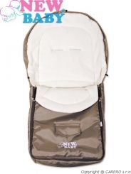 Fusak do kočárku fleece - CLASSIC hnědý - NewBaby - obrázek 1