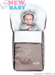 Fusak do kočárku fleece - WOMAR S VÝŠIVKOU šedý - obrázek 2