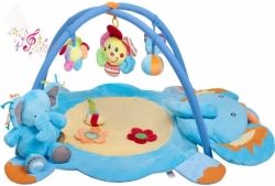 Deka hrací s hrazdami a melodií - SLONÍCI modrá - PlayTo - obrázek 1