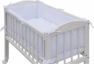Souprava do BABY postýlky 7-dílná - SPÍCÍ MEDVÍDEK bílá - Scarlett - obrázek 3