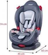 Autosedačka Caretero - SPORT CLASSIC graphite - 9-25kg - obrázek 2
