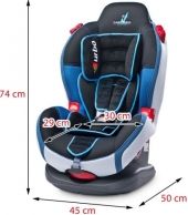Autosedačka Caretero - SPORT TURBO graphite - 9-25kg - obrázek 2