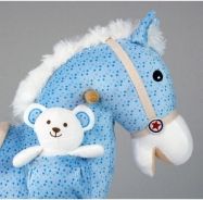 Hračka dětská houpací - KONÍK PONY modrý - MillyMally - obrázek 2