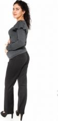 Kalhoty těhotenské společenské - BEA černé - Be MaaMaa velikost XL - obrázek 2