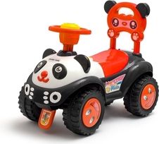 Dětské jezdítko/Odrážedlo plastové se zvuky - PANDA black - BabyMix - obrázek 1