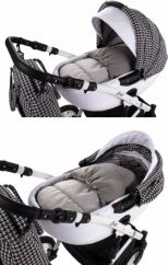 Fusak zimní multifunkční fleece - MAXI sladkosti do růžova se šedou- BabyNellys - obrázek 3