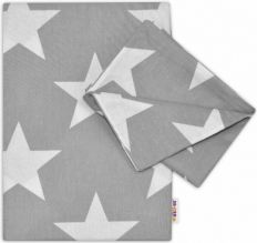 Povlečení do postýlky 2-díl bavlna - BIG STARS na šedém - BabyNellys   rozměr 120x90cm - obrázek 1