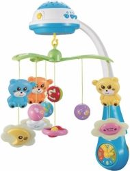 Kolotoč nad postýlku plastový s projektorem - ZVÍŘÁTKA s modrou - BabyMix - obrázek 2