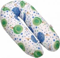Kojící polštář relaxační MULTI - PAMPELIŠKY modro-zelené na bílém- BabyNellys - obrázek 1