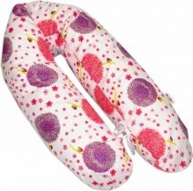 Kojící polštář relaxační MULTI - PAMPELIŠKY růžovo-fialové na bílém- BabyNellys - obrázek 1