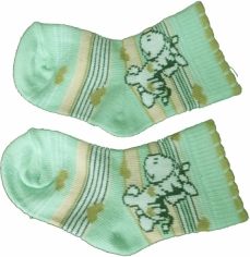 Ponožky kojenecké bavlna - ZEBRA světle tyrkysové - vel.3-6měs. - obrázek 1