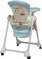 Židlička jídelní plastová s houpačkou - ZEFIR světle modrá - CoTobaby - obrázek 4