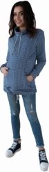 Těhotenská a kojící mikina - VZOR jeans - Bee MaaMaa velikost XS - obrázek 1