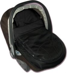 Fusak do autosedačky - ŠUSŤÁKOVÝ černý s černou - IvemaBaby - obrázek 1