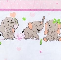 Zavinovačka bavlna - SLONÍCI s růžovou - NewBaby - obrázek 2
