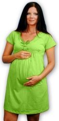 Těhotenská/Kojící noční košile - MAŠLIČKA zelená velikost S/M - obrázek 1