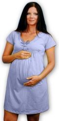 Těhotenská/Kojící noční košile - MAŠLIČKA šedá velikost S/M - obrázek 1