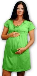 Těhotenská/Kojící noční košile - MAŠLIČKA zelená-khaki velikost S/M - obrázek 1