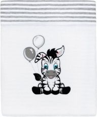 Deka dětská zimní - ZEBRA proužky s bílou - 110x90cm - obrázek 1