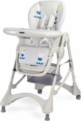 Židlička jídelní plastová Caretero - MAGNUS NEW světle šedá - obrázek 1