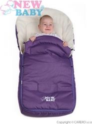 Fusak do kočárku fleece - CLASSIC šedý - NewBaby - obrázek 2