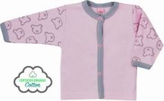 Kabátek kojenecký BIO bavlna - MALÍ MEDVÍDCI růžový - vel.62 - obrázek 1