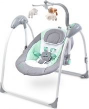 Houpačka pro miminko s melodiemi a ovladačem - LOOP graphite - Caretero - obrázek 1