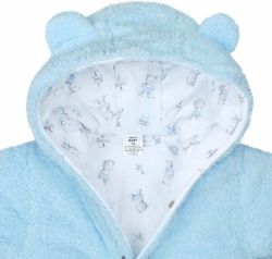 Overal/Kombinéza kojenecká zimní - NICE BEAR modrá - vel.56 - obrázek 3