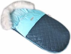 Fusak nejen do kočárku prošívaný - VELVET EXCLUZIV modrý - BabyNellys - obrázek 1