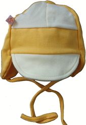 Čepice kojenecká bavlna - KŠILTÍK žluto-oranžová - vel.68 - obrázek 1