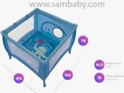 Ohrádka dětská PLAY UP 07 - VODNÍ SVĚT šedá - BabyDesign - obrázek 3