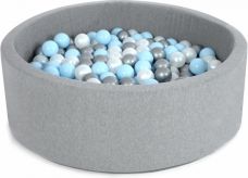 Bazén pro děti s míčky 200ks kulatý - SWEET BLUE šedý - obrázek 1