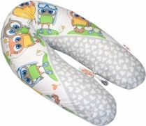 Polštář kojící relaxační - CUTE OWLS šedý - obrázek 1